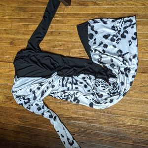 black and white dress